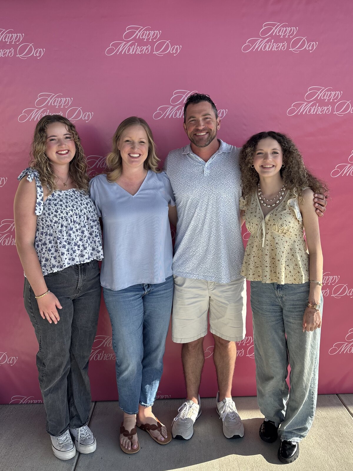 Chad Mills with his family