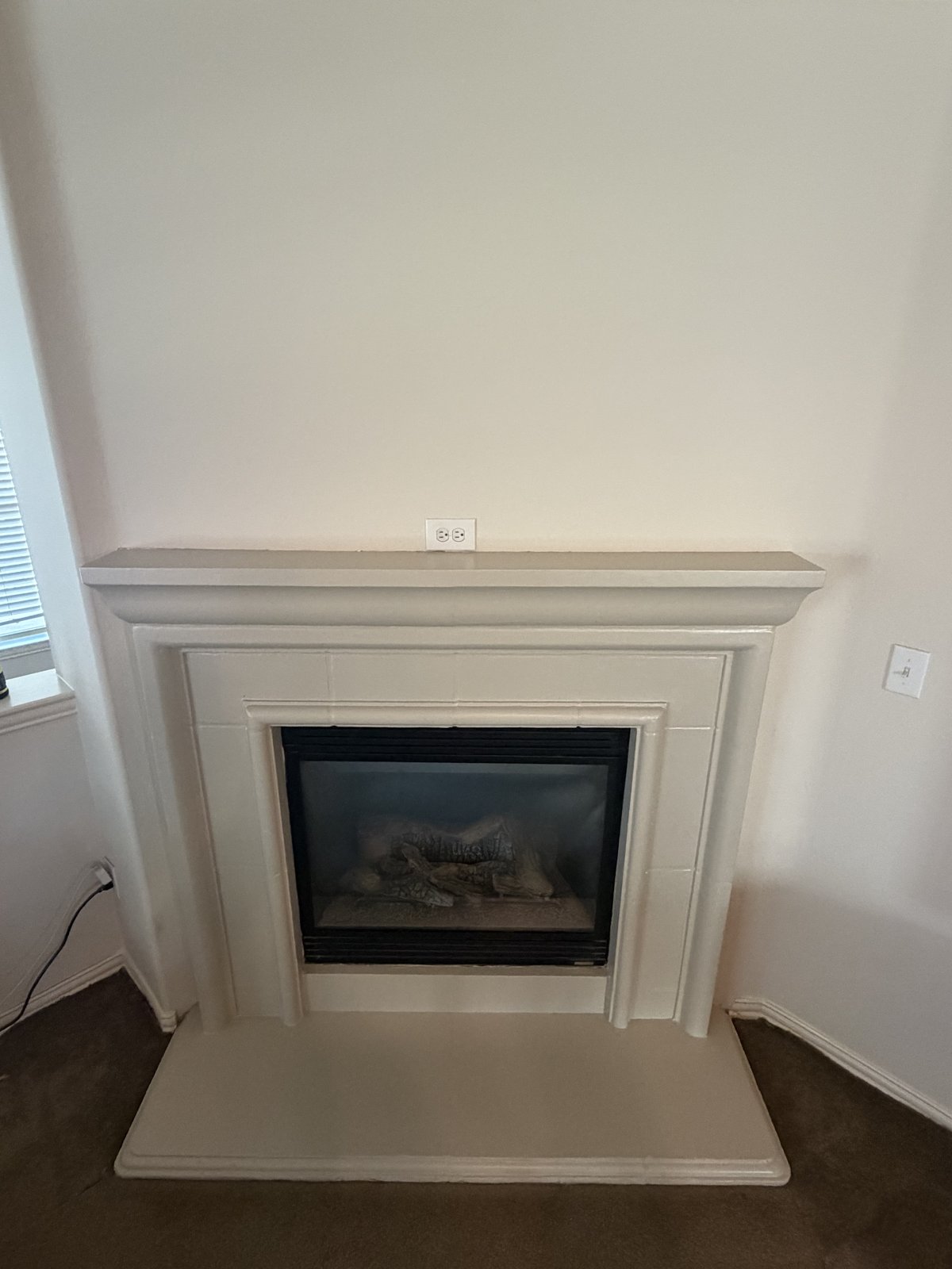 Refinished fireplace surround